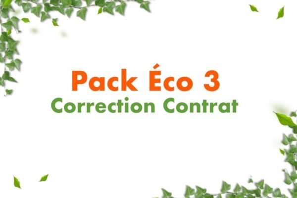 pack éco 3 correction contrat