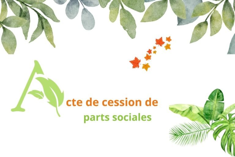 La cession de parts sociales
